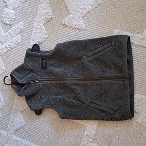 The north face green Sherpa vest women's small